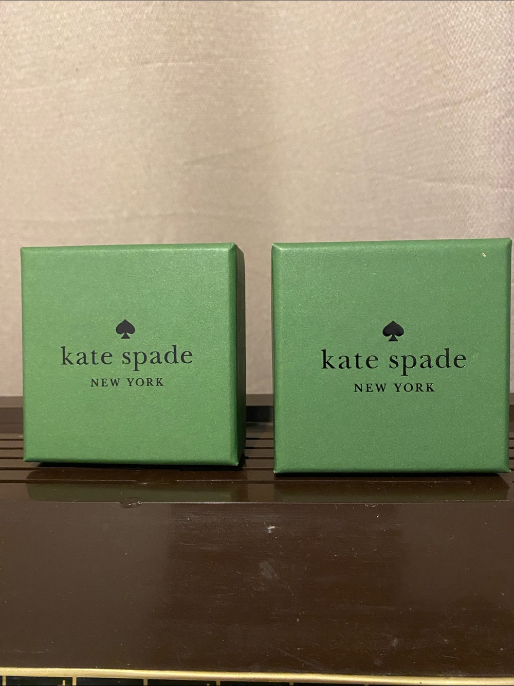 kate spade Green Jewelry Gift Boxes with Black Logo - Set of 2